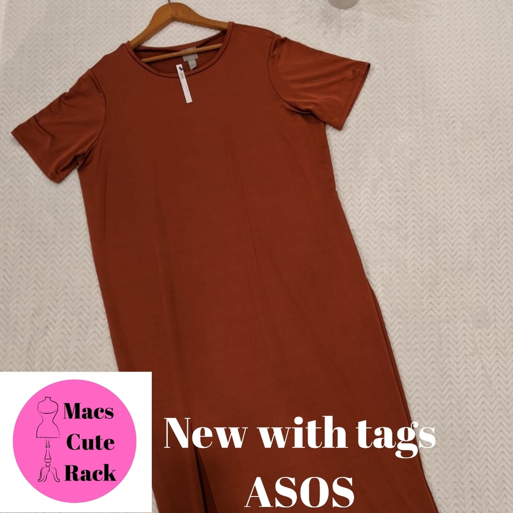 ❗PRICE ⬇️❗NWT ASOS | Burnt Orange Slinky Dress